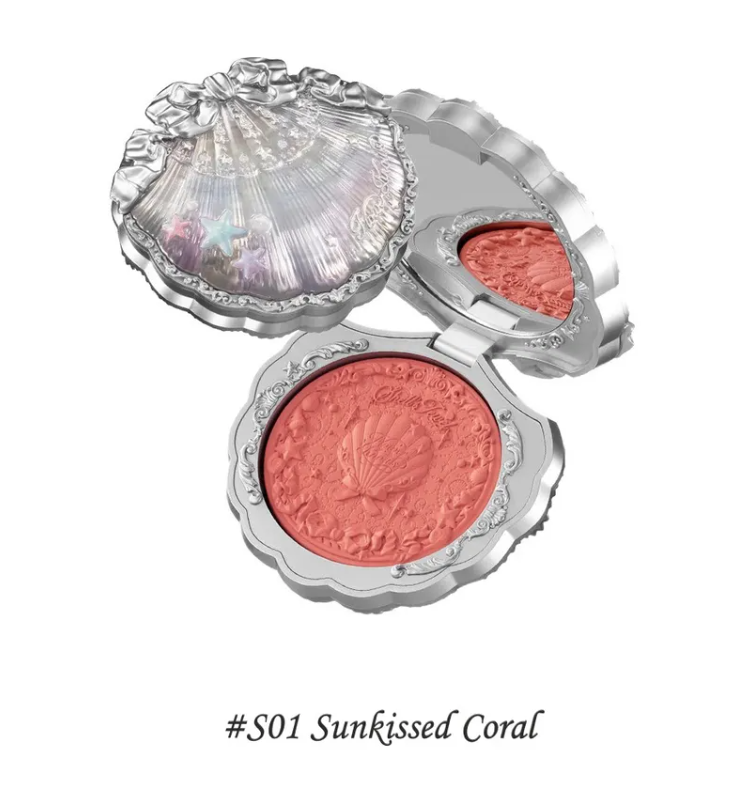 Flower knows shell’s jewel collection silk satin blush s01 sunkissed coral