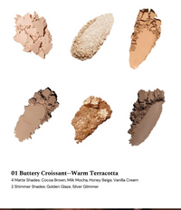 Flower knows the sweetie bear collection 6-color makeup palette 01 buttery croissant