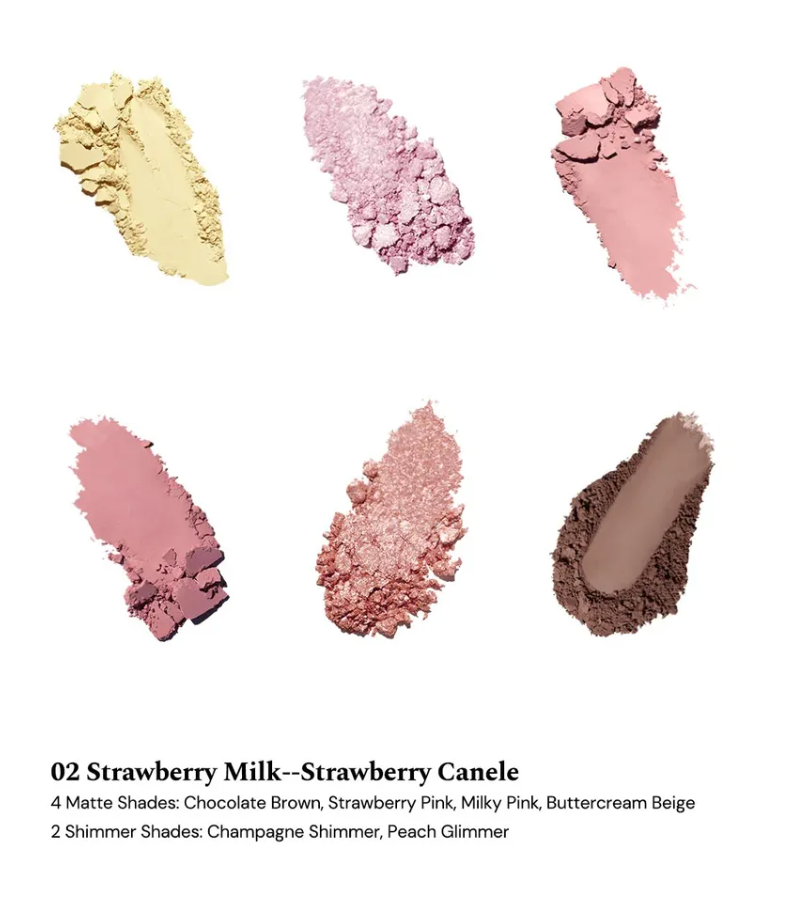 Flower knows the sweetie bear collection 6color makeup palette 02 strawberry milk