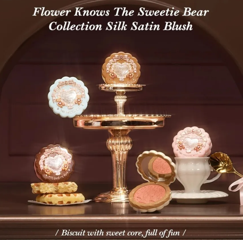 Flower knows the sweetie bear collection silk satin blush 03 rose chanson