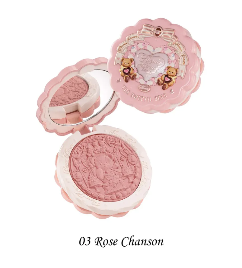 Flower knows the sweetie bear collection silk satin blush 03 rose chanson