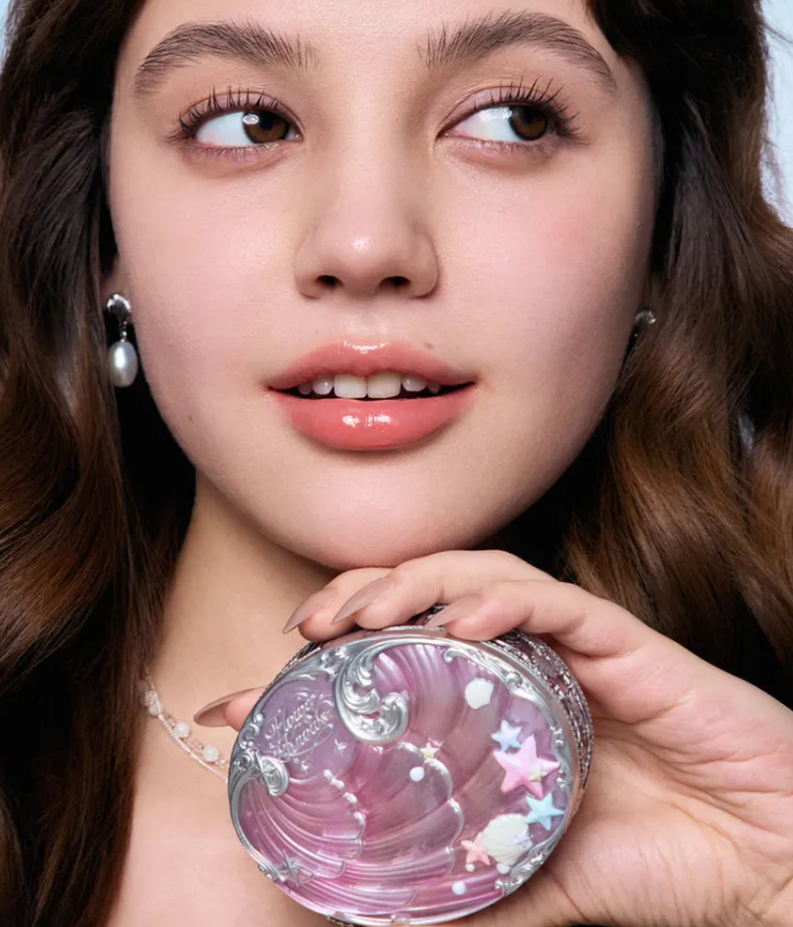 Flower knows shell’s jewel collection baked powder 02 dreamy pink