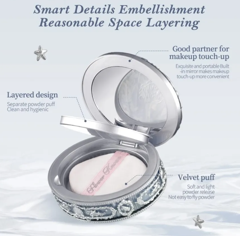 Flower knows shell’s jewel collection baked powder 02 dreamy pink