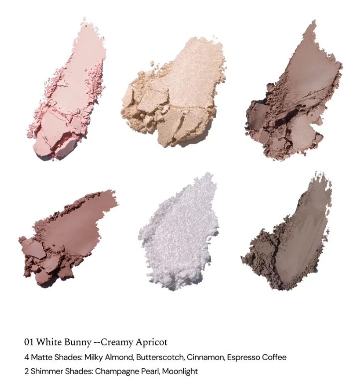 Flower knows bunny garden collection 6-color makeup palette 01 white bunny
