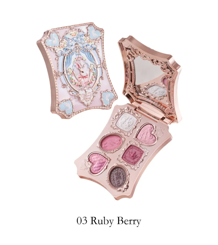 Flower knows bunny garden collection 6-color makeup palette 03 ruby berry