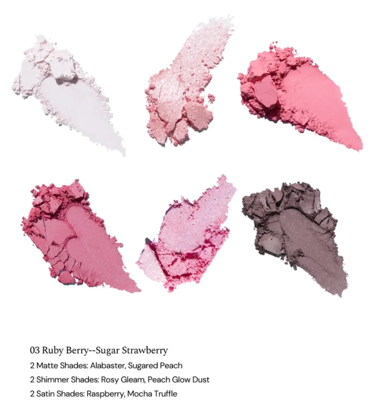 Flower knows bunny garden collection 6-color makeup palette 03 ruby berry