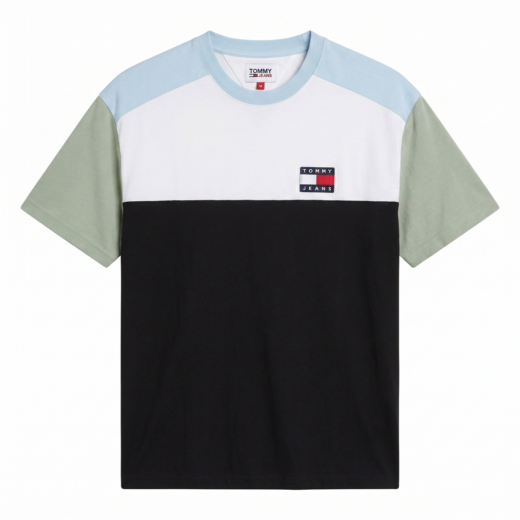 Camiseta Color Block Tricolor Tommy Jeans