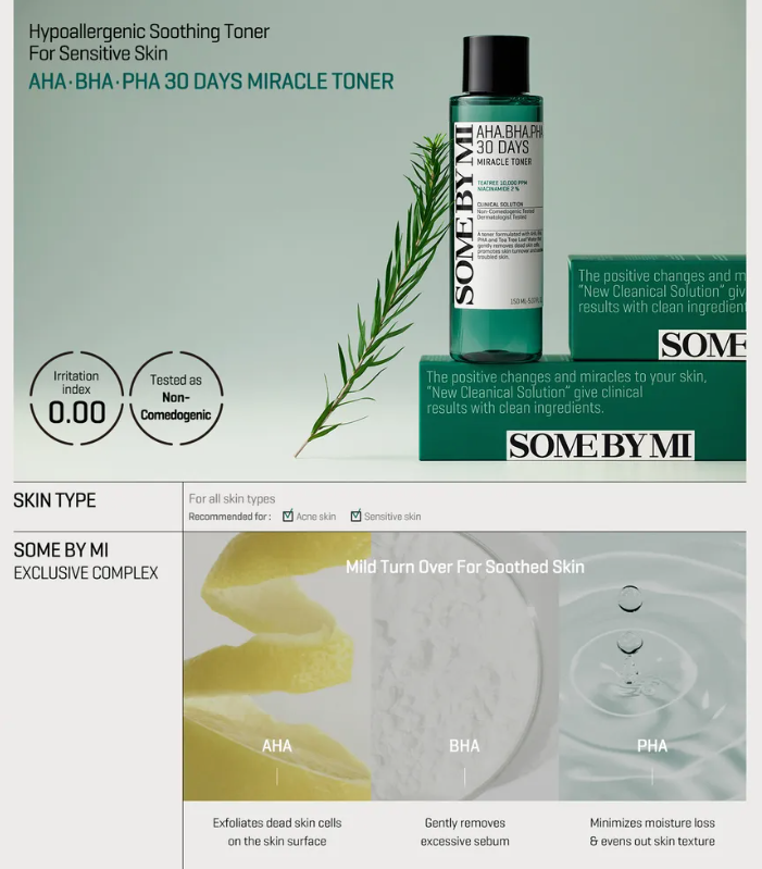 SOME BY MI AHA, BHA, PHA 30 Days Miracle Toner