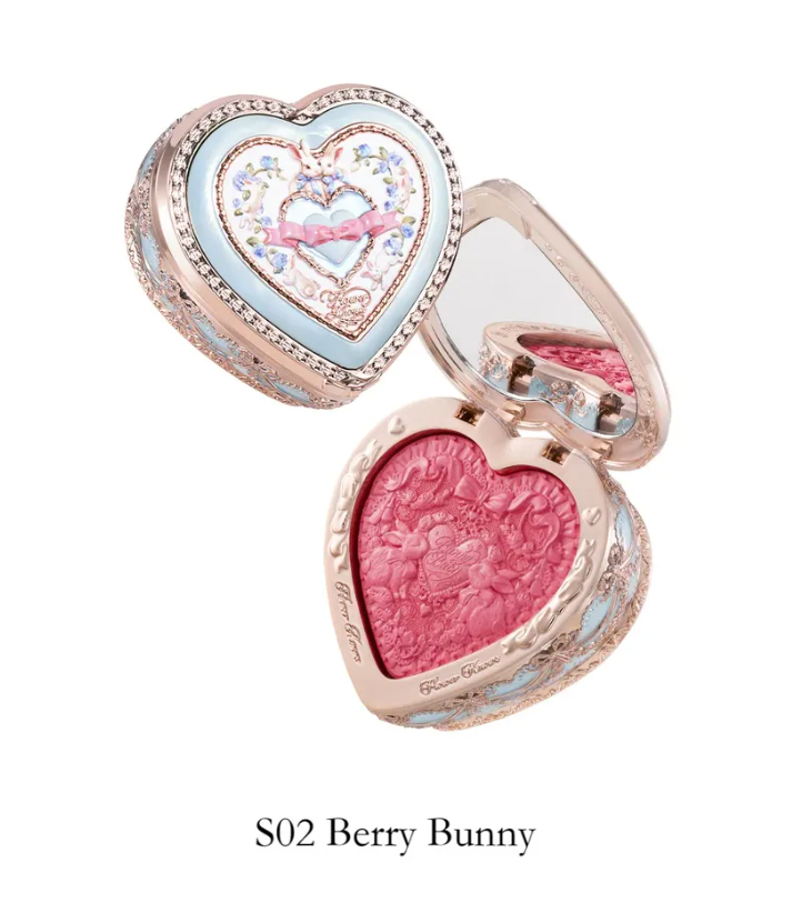 Flower knows bunny garden collection embossed blush s02 berry bunny