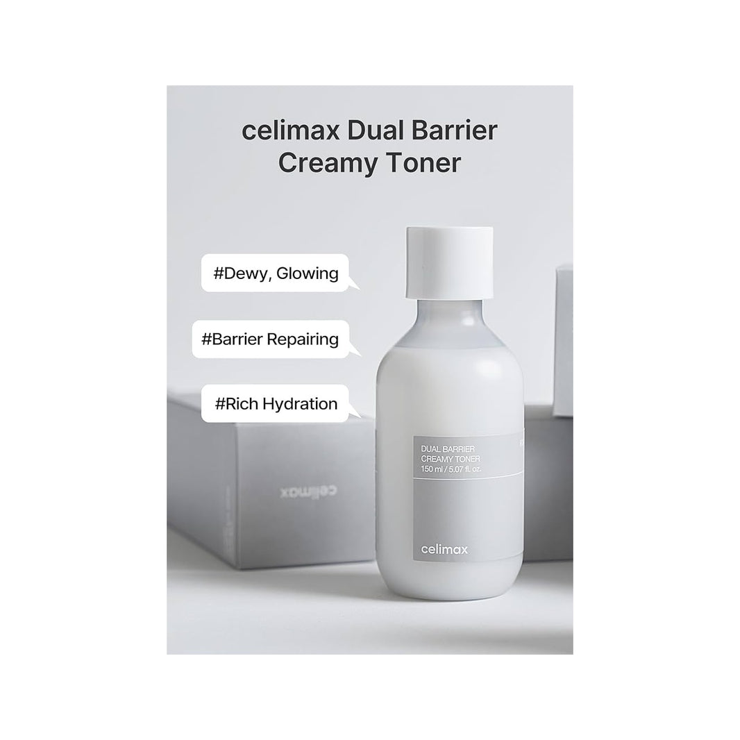 Dual barrier creamy toner