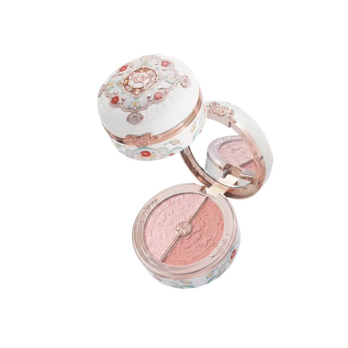 Flower knows butterfly cloud collar collection rouge box highlighting & blush duo powder 01 rouge snow