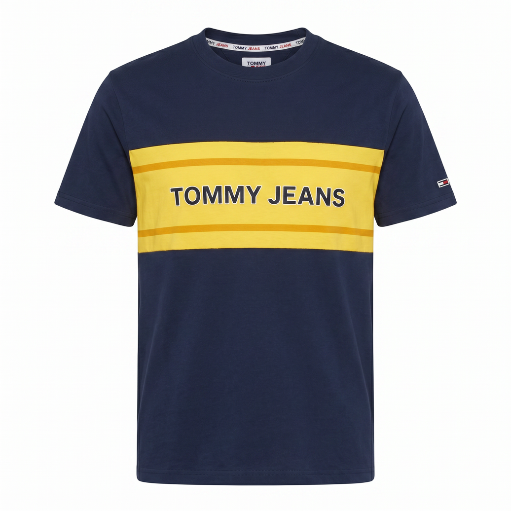 Camiseta con Franja Amarilla Tommy Jeans