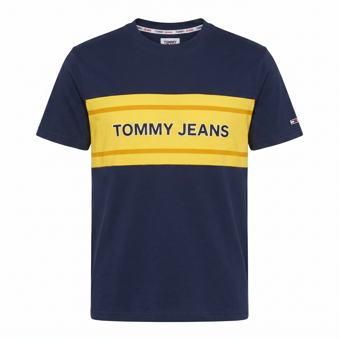 Camiseta con Franja Amarilla Tommy Jeans