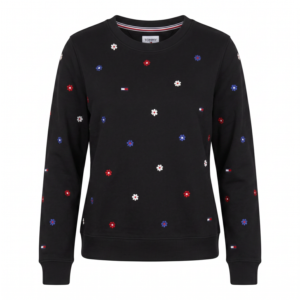 Hoodie Logos Bordados Tommy Hilfiger Mujer
