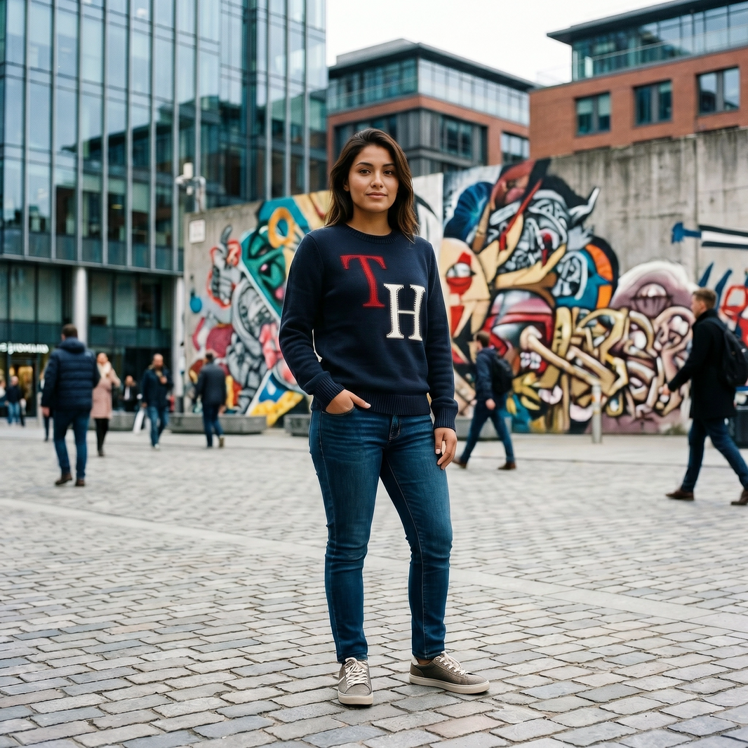 Suéter Monograma TH Tommy Hilfiger Mujer