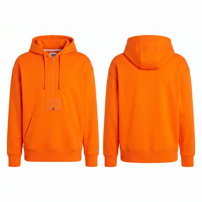 Hoodie Half Zip Naranja Tommy Jeans