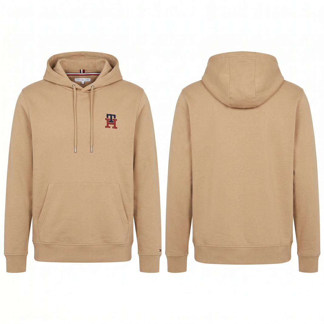 Hoodie Monograma TH Beige Tommy Hilfiger