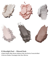 Flower knows shell’s jewel collection 6-color makeup palette 01 moonlight pearl